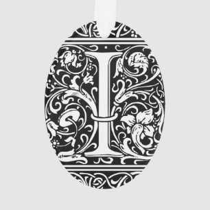 Adorno Letra I Monograma Medieval Art Nouveau
