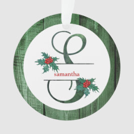 Adorno *~* Letra S Navidades Rústicos FOTO Wood AP44