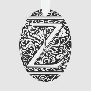 Adorno Letra Z Monograma medieval Art Nouveau
