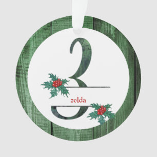 Adorno *~* Letra Z Navidades rusos FOTO Wood AP44