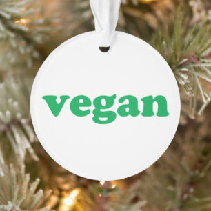 Adorno Letras verdes "veganas", fondo blanco