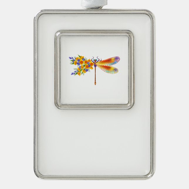 Adorno Libélula de Flor Amarilla (Anverso)