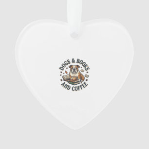 Adorno Libros de perros Café Bulldog Taza apilada_1