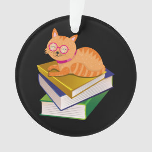 Adorno Libros - Regalo de los libros y gatos