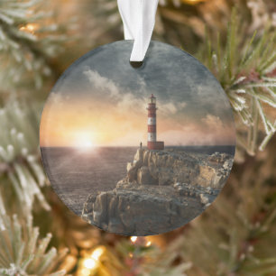 Adorno Lighthouses Red & White Lighthouse