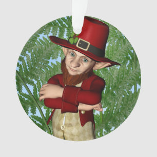 Adorno Lindo trébol duende folklore irlandés arte