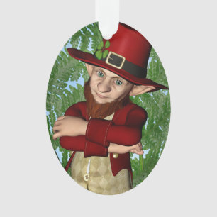 Adorno Lindo trébol duende folklore irlandés arte