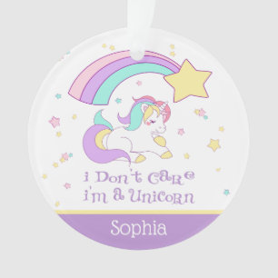 Adorno Lindo Unicornio Mágico Arcoíris Personalizado Hech