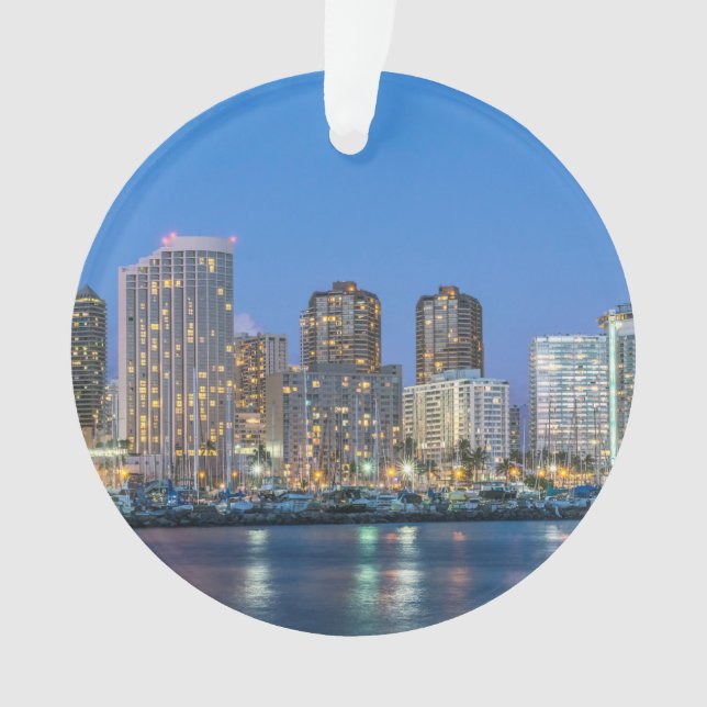 Adorno Línea aérea de la ciudad de Waikiki (Anverso)