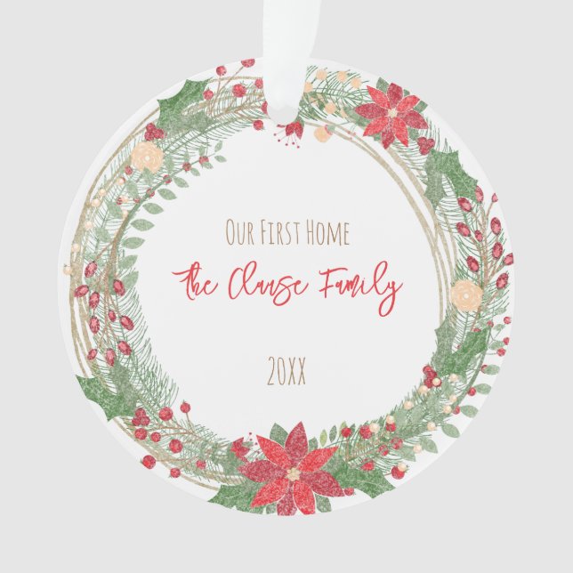 Adorno Línea de vacaciones Nuestra Primera Dirección De N (Anverso)