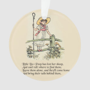 Adorno Little Bo-Peep: Clásica Kate Greenaway Nursery
