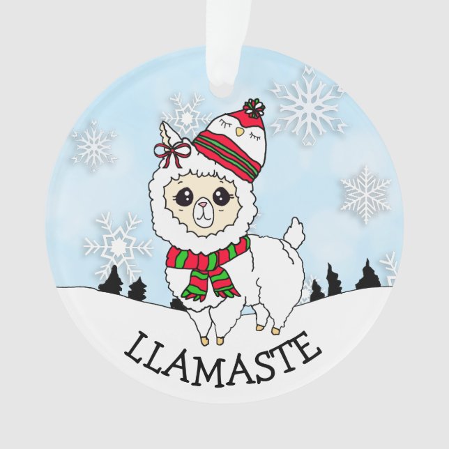 Adorno Llamaste La La La Lama dos Navidades parciales (Anverso)