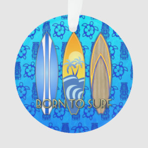 Adorno Llevado practicar surf Tiki azul