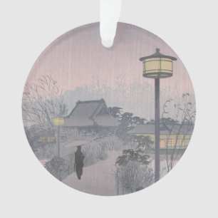 Adorno Lluvia crepuscular en el camino a Shinobazu en Jap