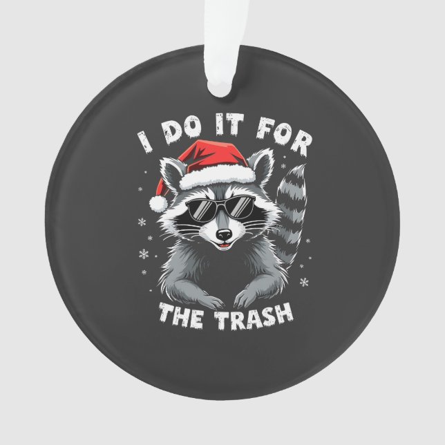 Adorno Lo hago por el mapache de Navidades divertidos (Anverso)