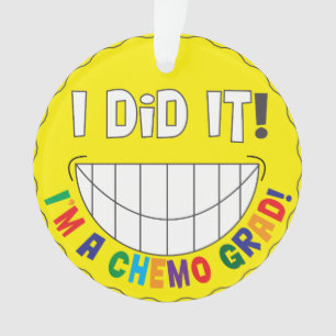 Adorno ¡Lo hice!  Soy un graduado de Chemo