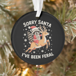 Adorno Lo siento Santa he sido mapache reno salvaje Navid