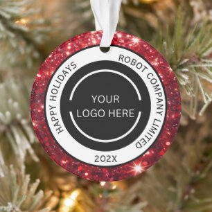 Adorno Logo y nombre de la Compañía Roja Moderna