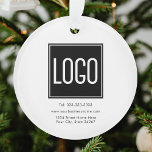 Adorno Logotipo de personalizado<br><div class="desc">Ornamento navideño con su logo personal y detalles de la compañía.</div>
