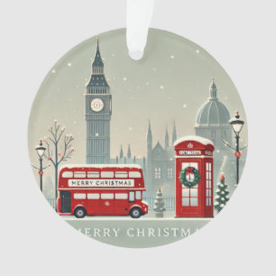 Adorno Londres Navidad   Big Ben y Londres Festivo