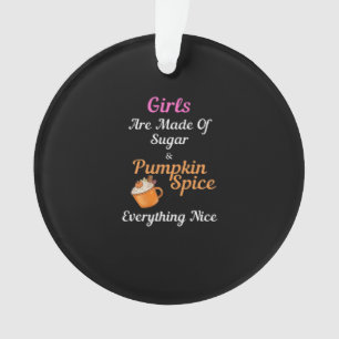 Adorno Los chicas Están Hechos De Especias De Calabaza De