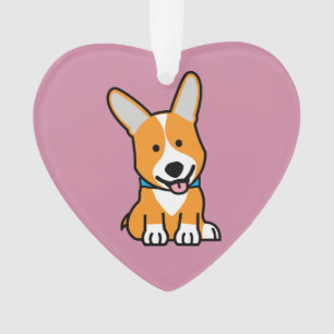Adorno Los Corgis del Corgi persiguen el Pembroke feliz