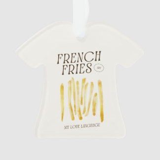 Adorno Los fritos franceses adoran la forma de camiseta