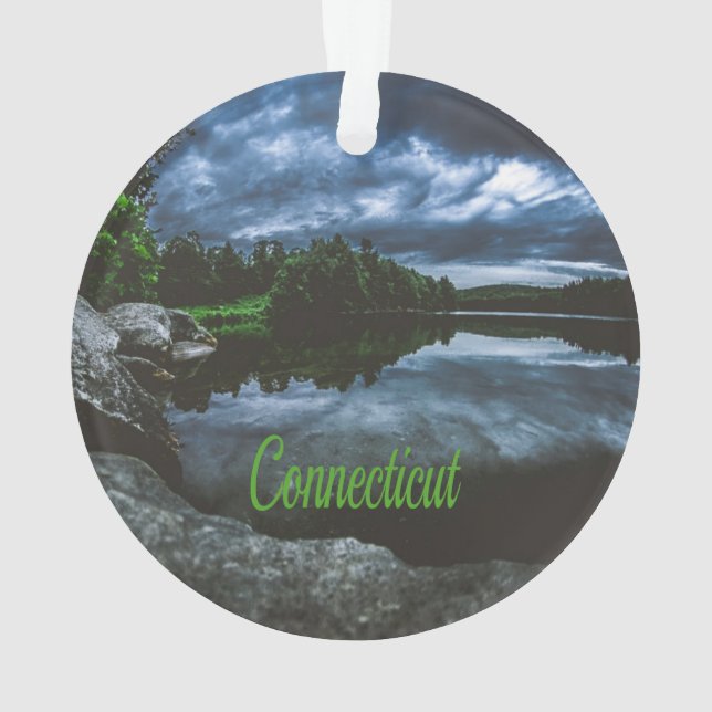 Adorno Los hermosos árboles del lago de Connecticut (Reverso)