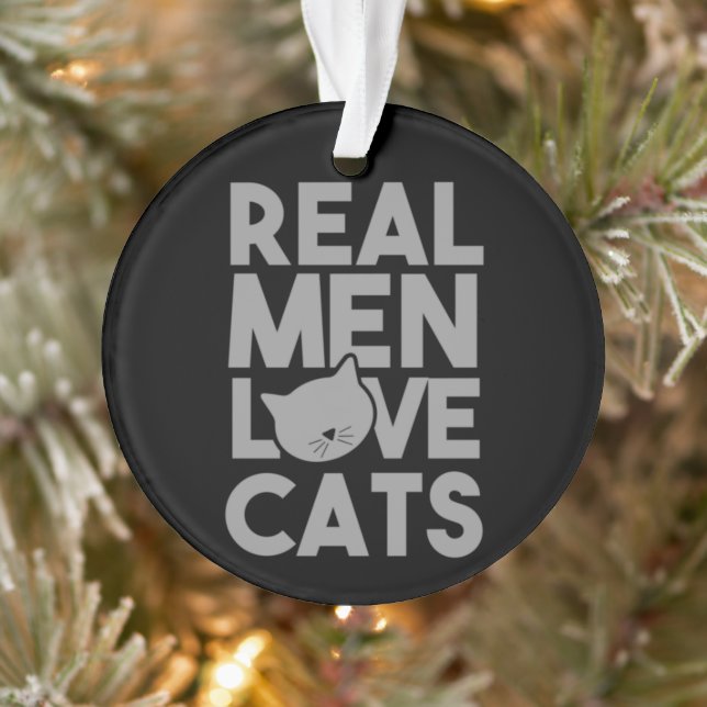 Adorno Los hombres de verdad aman los gatos (Árbol)