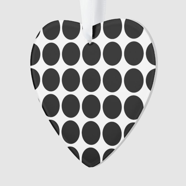 Adorno Los puntos de la polka negra en blanco (Anverso)