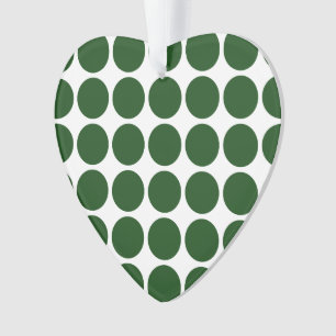 Adorno Los puntos verdes del polka en blanco