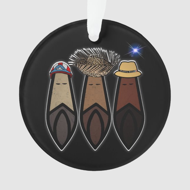 Adorno Los tres reyes magos Boricua (Anverso)