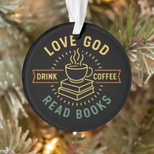 Adorno Love God Drink Coffee Read Books Amantes Vintage