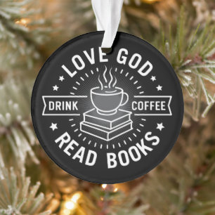 Adorno Love God Drink Coffee Read Books Amantes Vintage