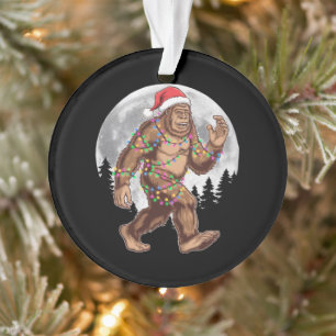 Adorno Luces de árbol de Navidad de Santa Bigfoot Navidad