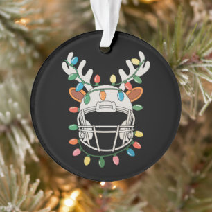 Adorno Luces de Navidad para Casco de Fútbol Reno Navidad
