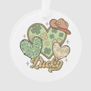 Adorno Lucky Western St Patricks Day Heart Shamrock Irish