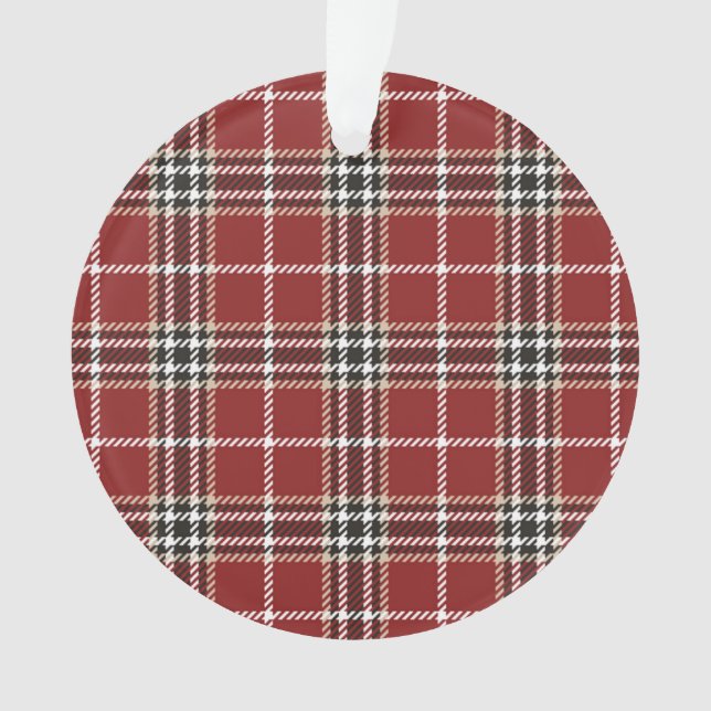 Adorno Lumberjack Tartan Plaid Personalizado Holiday Tree (Anverso)