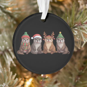 Adorno Luminosas Navideñas Divertidas de Nutria Adorable 