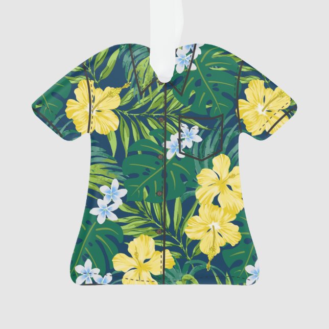 Adorno Luna Hibiscus Garden Aloha Shirt Hawai - Armada (Anverso)