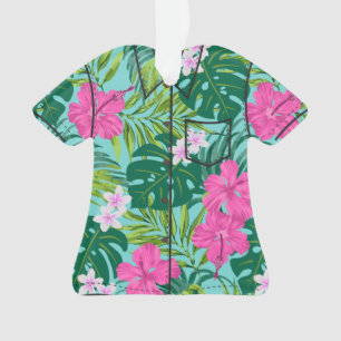 Adorno Luna Hibiscus Garden Hawaiian Aloha Shirt- Aqua