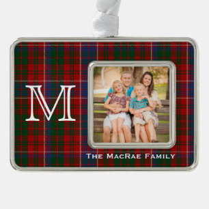 Adorno MacRae Personalizado Foto Ornamento de Navidad