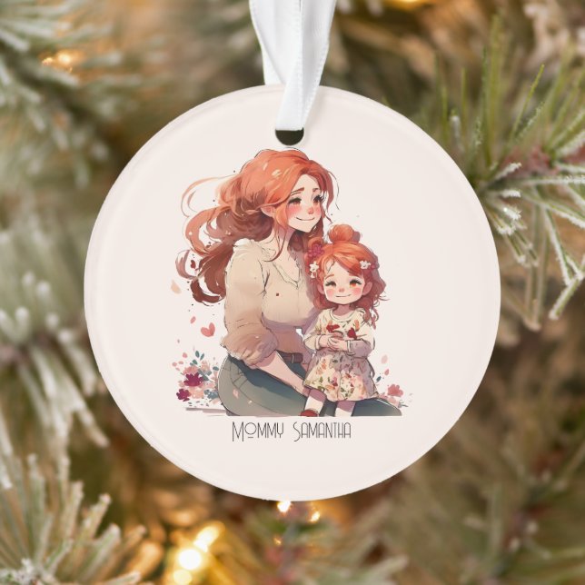 Adorno Madre e hija personalizadas (Árbol)