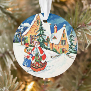 Adorno Madre hija Navidades arte deco victoriano