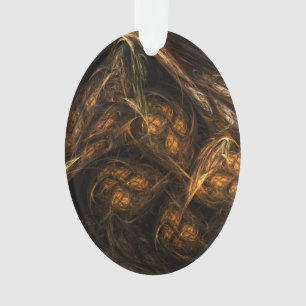 Adorno Madre Tierra Resumen Oval de arte acrílico