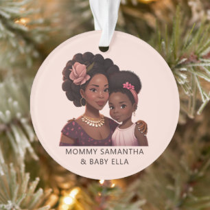 Adorno Madre y hija negras personalizadas (15)