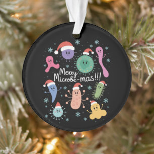 Adorno Maestro de Microbiología de Navidad Microbio