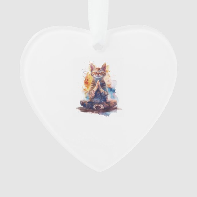 Adorno Maestro de Yoga Felino (Anverso)