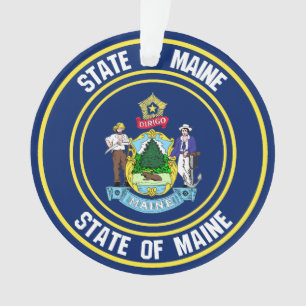 Adorno Maine Round Emblem