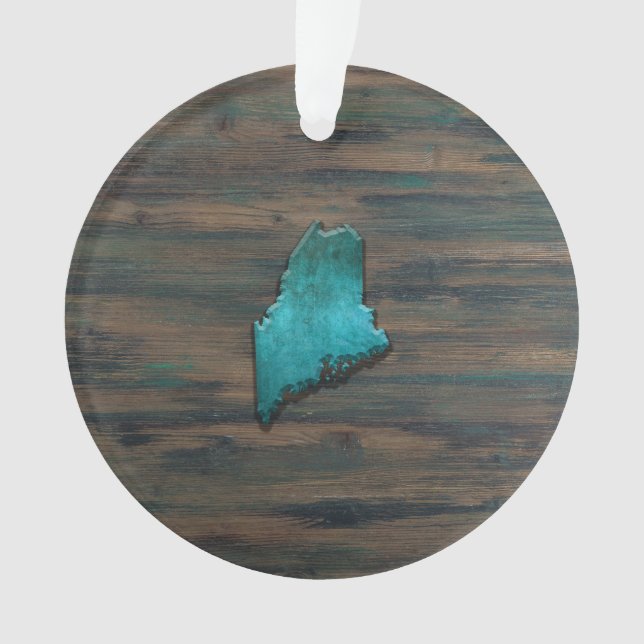 Adorno Maine State Shape Teal (Anverso)